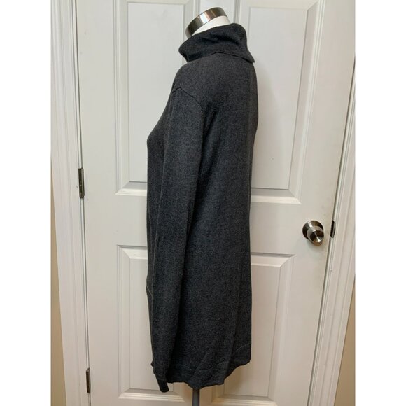 Michael Kors Gray Turtleneck Sweater Dress W/ Zip Pockets, Size XL - Picture 4 of 8